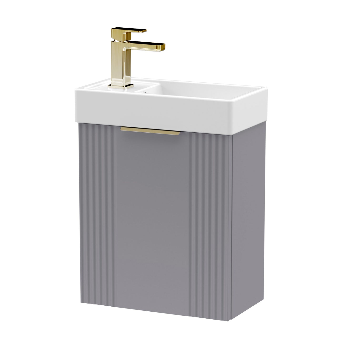[BFDE290H324] Belvide Retro Wall Hung Bathroom Cloakroom Vanity Basin Unit 438 x 400 x 222mm - Multiple Colours - Cutout