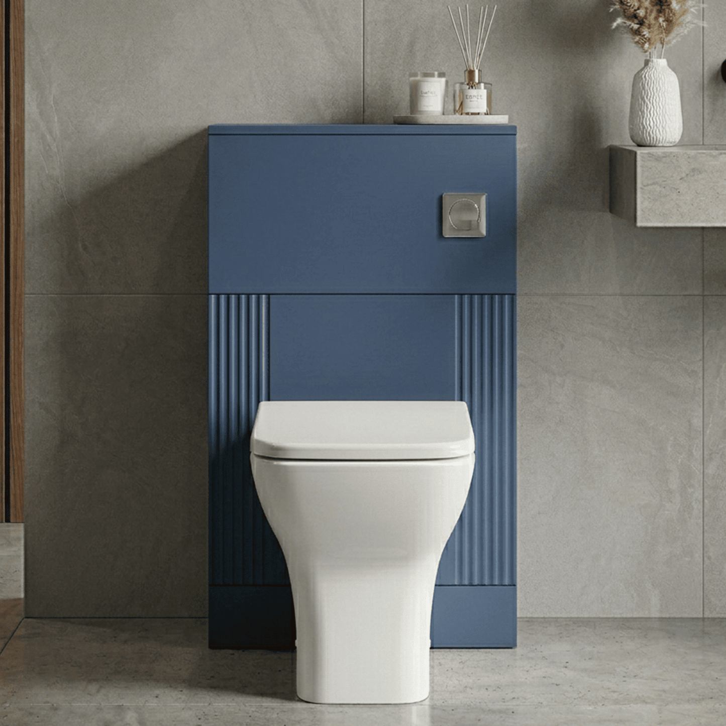 [BFDE341] Belvide Modern Bathroom Retro Floor Standing WC Back to Wall Toilet Unit, 500mm, Choice of Colour - Silo