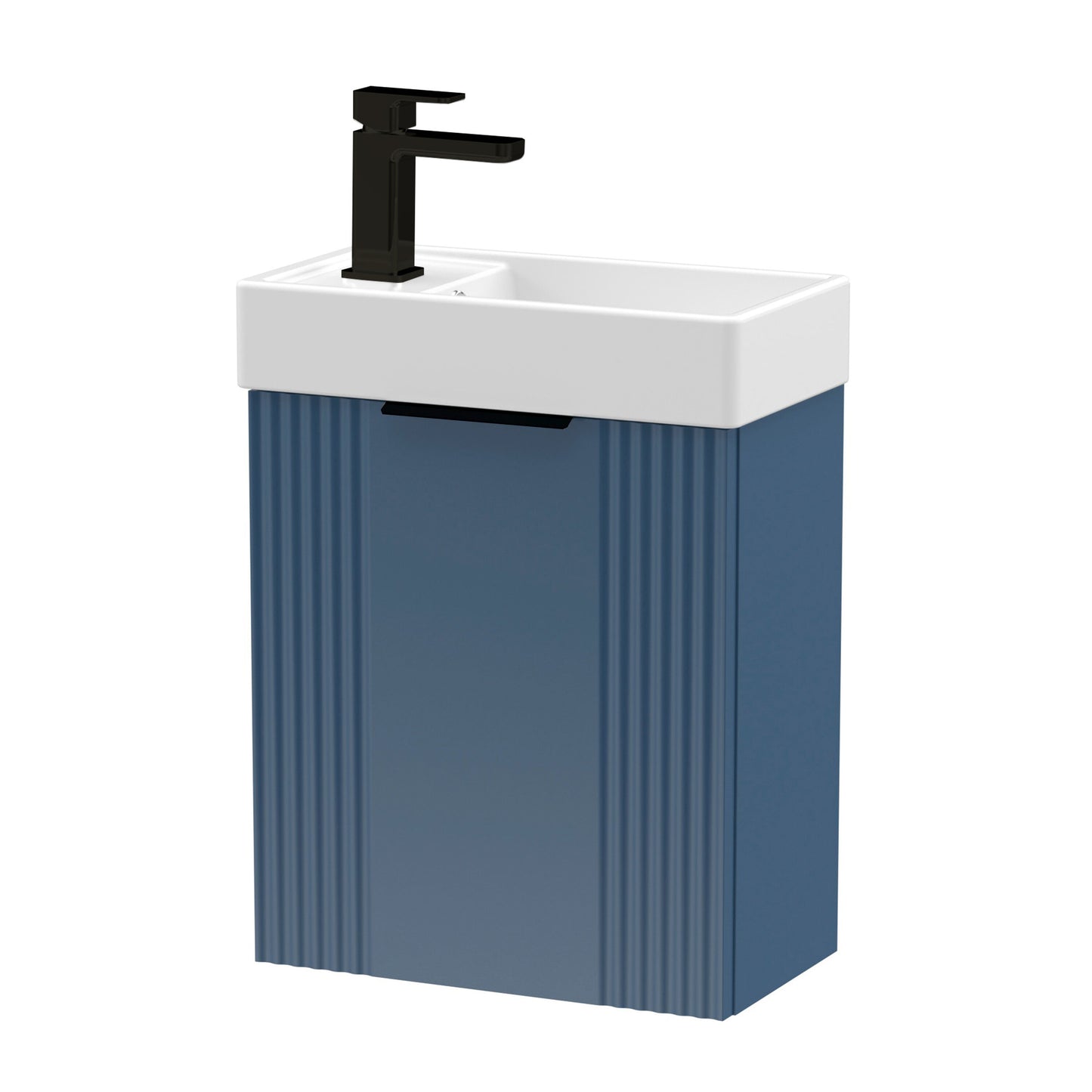 [BFDE390H224] Belvide Retro Wall Hung Bathroom Cloakroom Vanity Basin Unit 438 x 400 x 222mm - Multiple Colours - Cutout