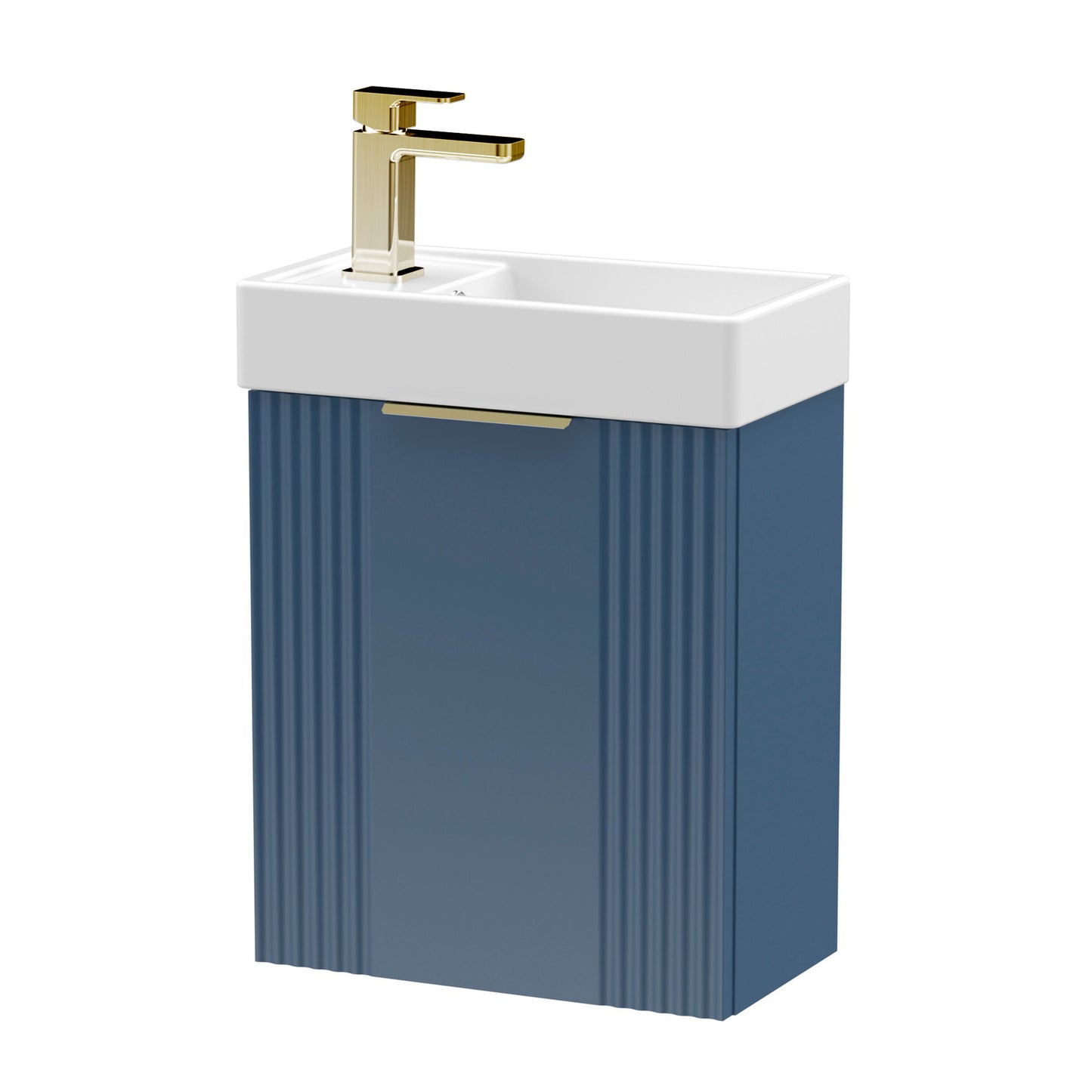 [BFDE390H324] Belvide Retro Wall Hung Bathroom Cloakroom Vanity Basin Unit 438 x 400 x 222mm - Multiple Colours - Cutout