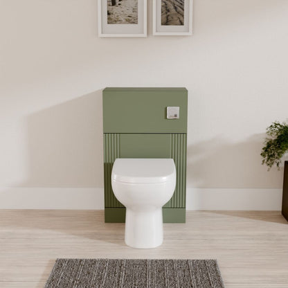 [BFDE841] Belvide Modern Bathroom Retro Floor Standing WC Back to Wall Toilet Unit, 500mm, Choice of Colour - Lifestyle 1