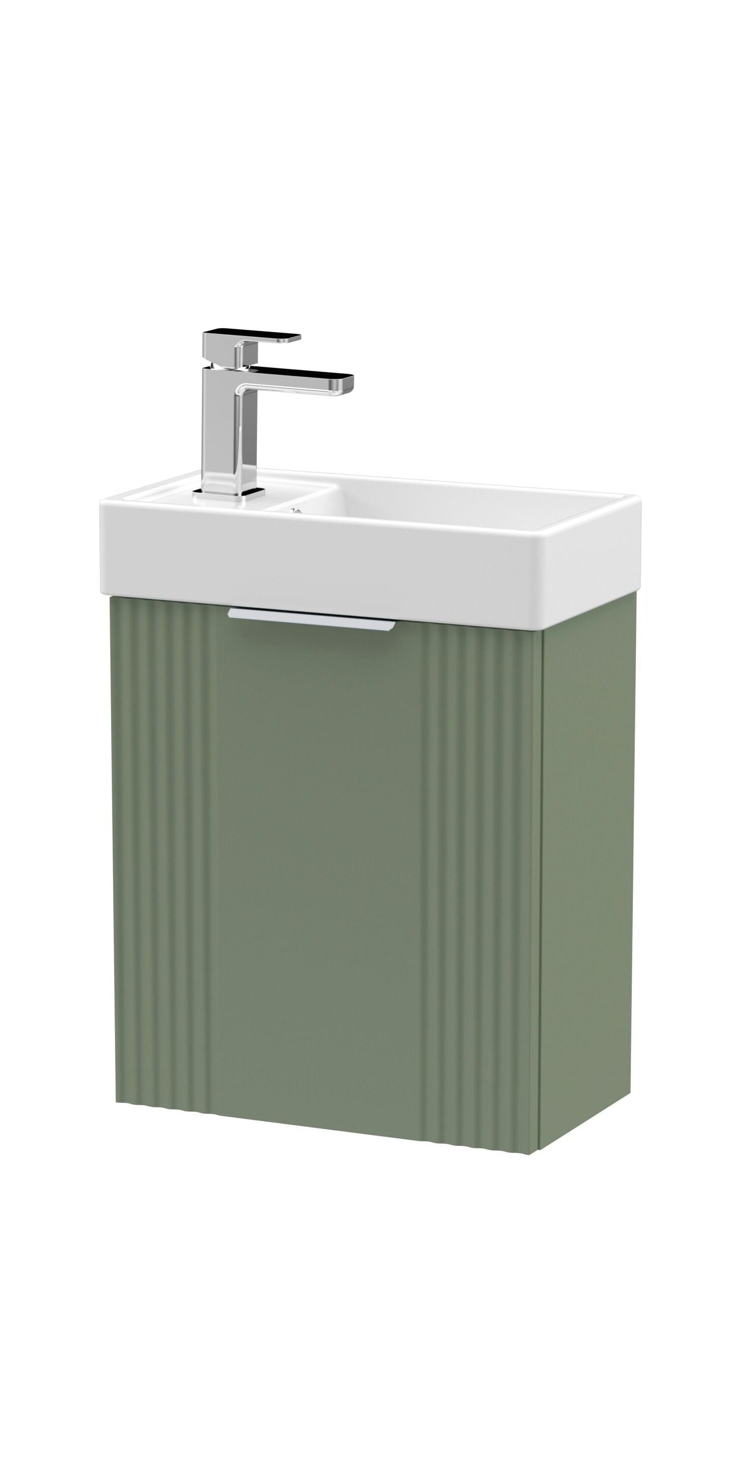 [BFDE890] Belvide Retro Wall Hung Bathroom Cloakroom Vanity Basin Unit 438 x 400 x 222mm - Multiple Colours - Cutout