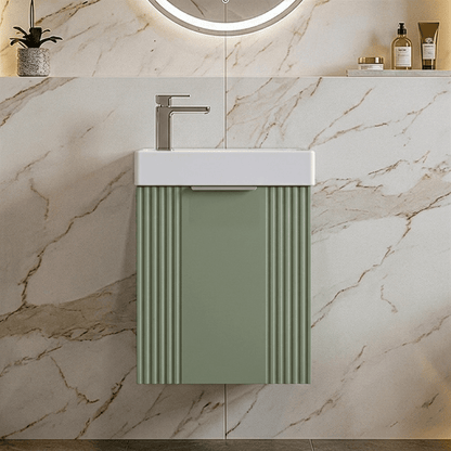 [BFDE890] Belvide Retro Wall Hung Bathroom Cloakroom Vanity Basin Unit 438 x 400 x 222mm - Multiple Colours - Silo