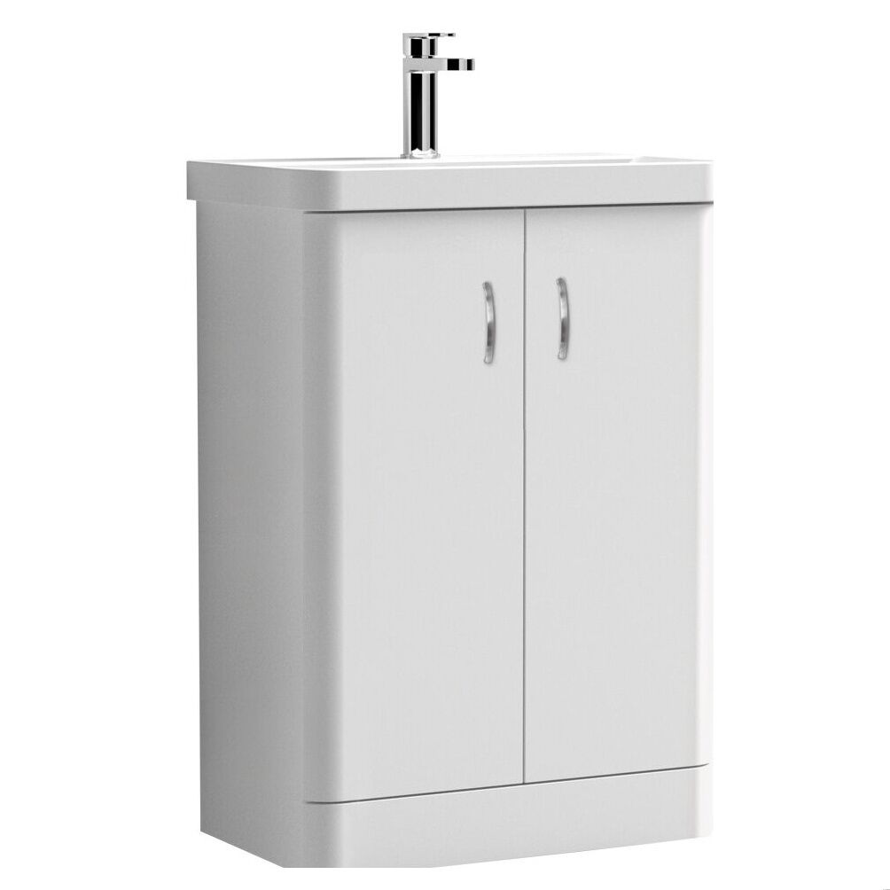 [BFDRF600WH] Direction 600mm 2 Door Floor Basin Unit - Cutout