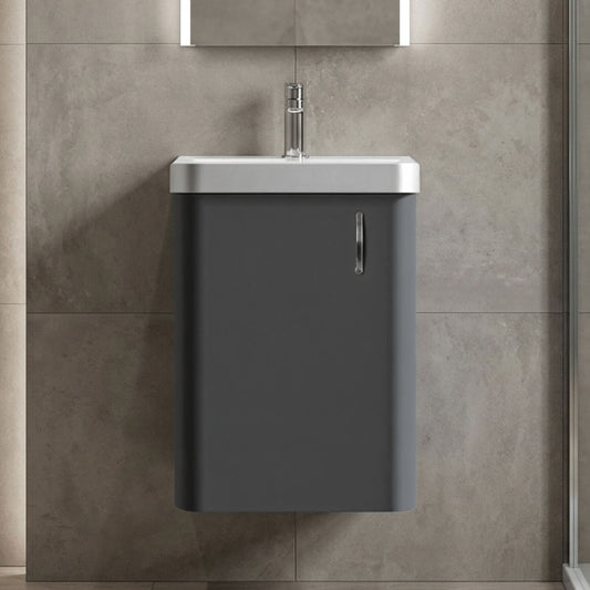 [BFDRW400GR] Direction 400mm 1 Door W/Hung Basin Unit - Silo
