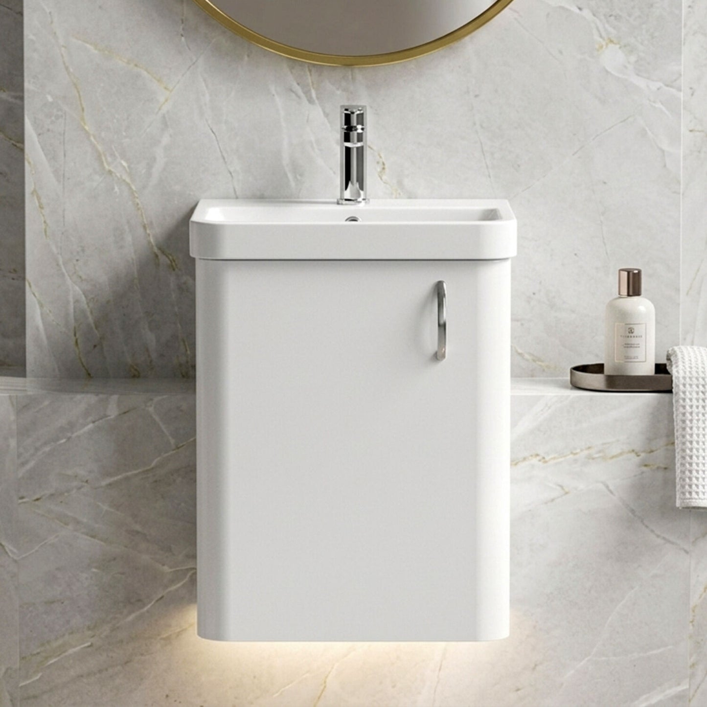 [BFDRW400WH] Direction 400mm 1 Door W/Hung Basin Unit - Silo