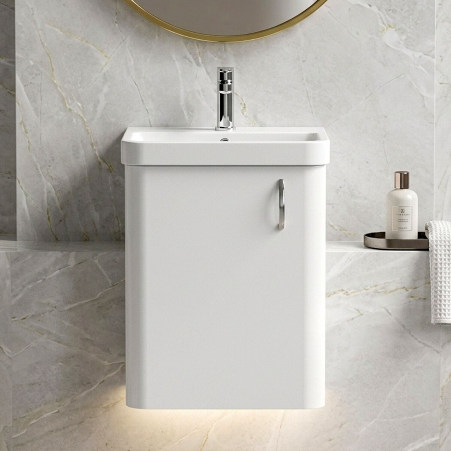 [BFDRW400WH] Direction 400mm 1 Door W/Hung Basin Unit - Silo