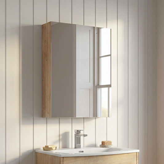 [BFDY3016] Alrewas Contemporary 2 Door Right-Hand Floor Standing Combination Unit with Basin, Bleached Oak, 1500mm - Silo