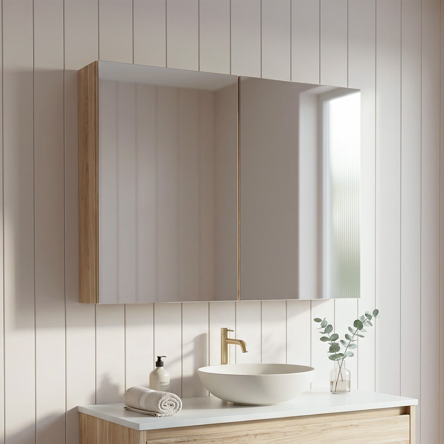 [BFDY3019] Alrewas Contemporary Floor Standing Compact WC Unit, Bleached Oak, 600mm - Silo