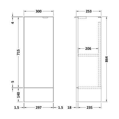 [BFDY3081] 300 Base Unit Compact - Technical Drawing