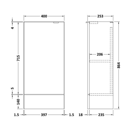 [BFDY3083] 400 Base Unit Compact - Technical Drawing
