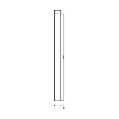 [BFDY3093] 2m Continuous Plinth 2000x140x18mm - Technical Drawing