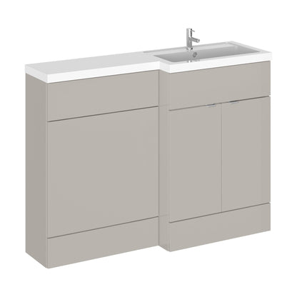 [BFDY3210] Alrewas Contemporary 2 Door Right-Hand Floor Standing Combination Unit with Basin, Pebble Grey, 1200mm - Cutout