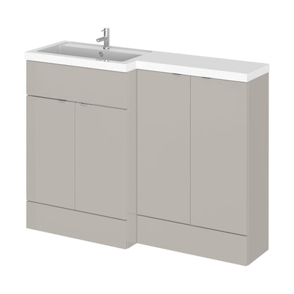 [BFDY3211] Alrewas Contemporary 2 Door Left-Hand Floor Standing Combination Unit with Basin, Pebble Grey, 1200mm - Cutout