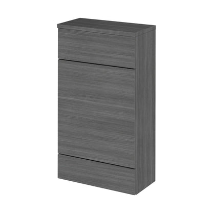 [BFDY504A] Alrewas Contemporary Floor Standing WC Unit with Coordinating Worktop, Anthracite Woodgrain, 500mm - Cutout