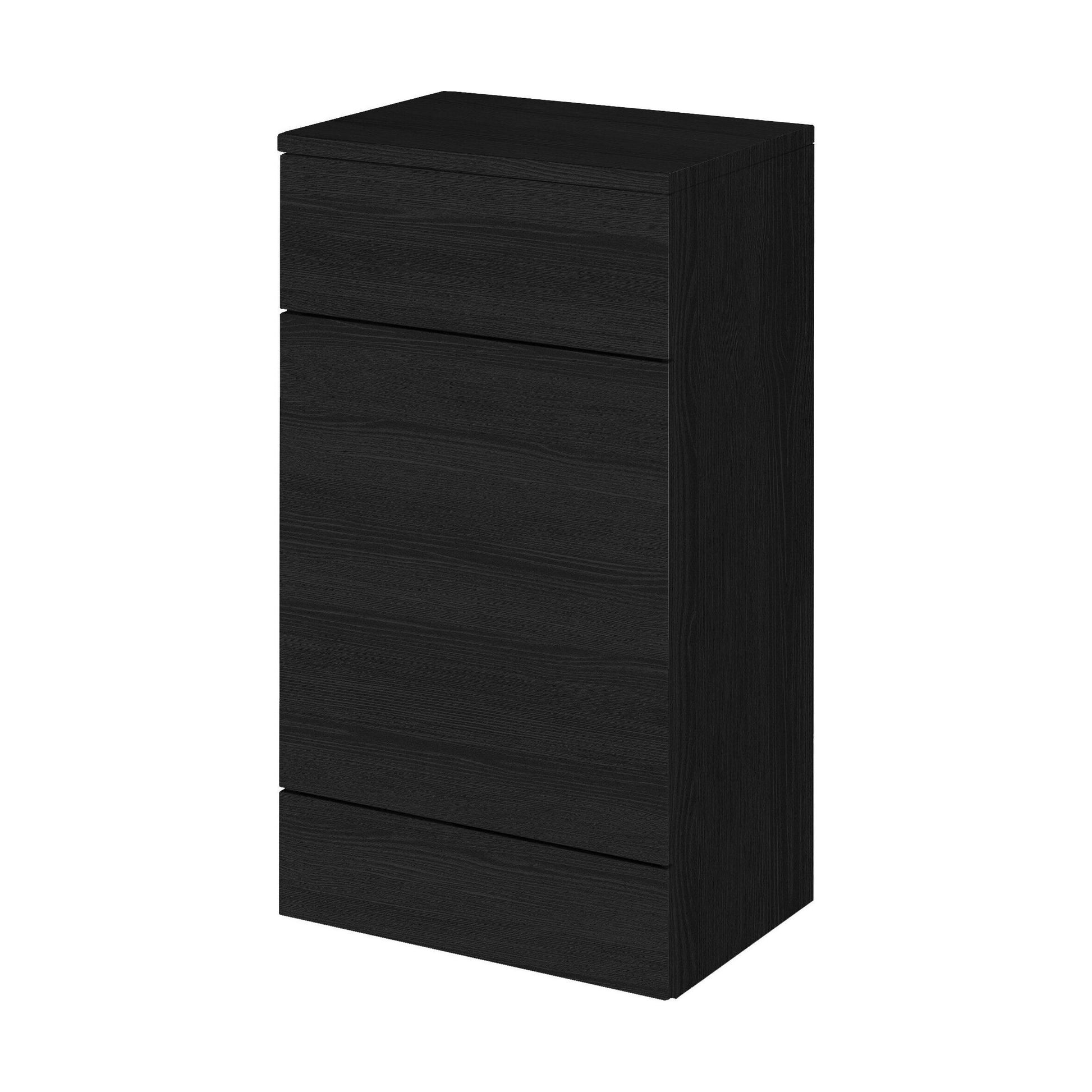 [BFDY605A] Alrewas Contemporary Floor Standing WC Unit with Coordinating Worktop, Charcoal Black, 500mm - Cutout