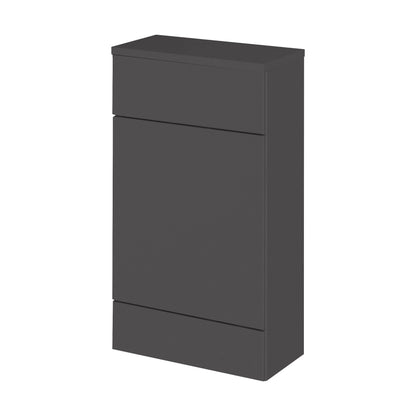 [BFDY904A] Alrewas Contemporary Floor Standing Compact WC Unit with Coordinating Worktop, Gloss Grey, 500mm - Cutout