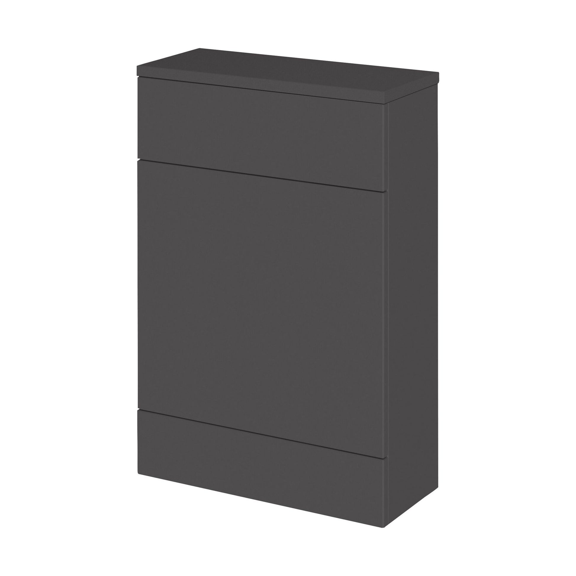[BFDY919A] Alrewas Contemporary Floor Standing Compact WC Unit with Coordinating Worktop, Gloss Grey, 600mm - Cutout