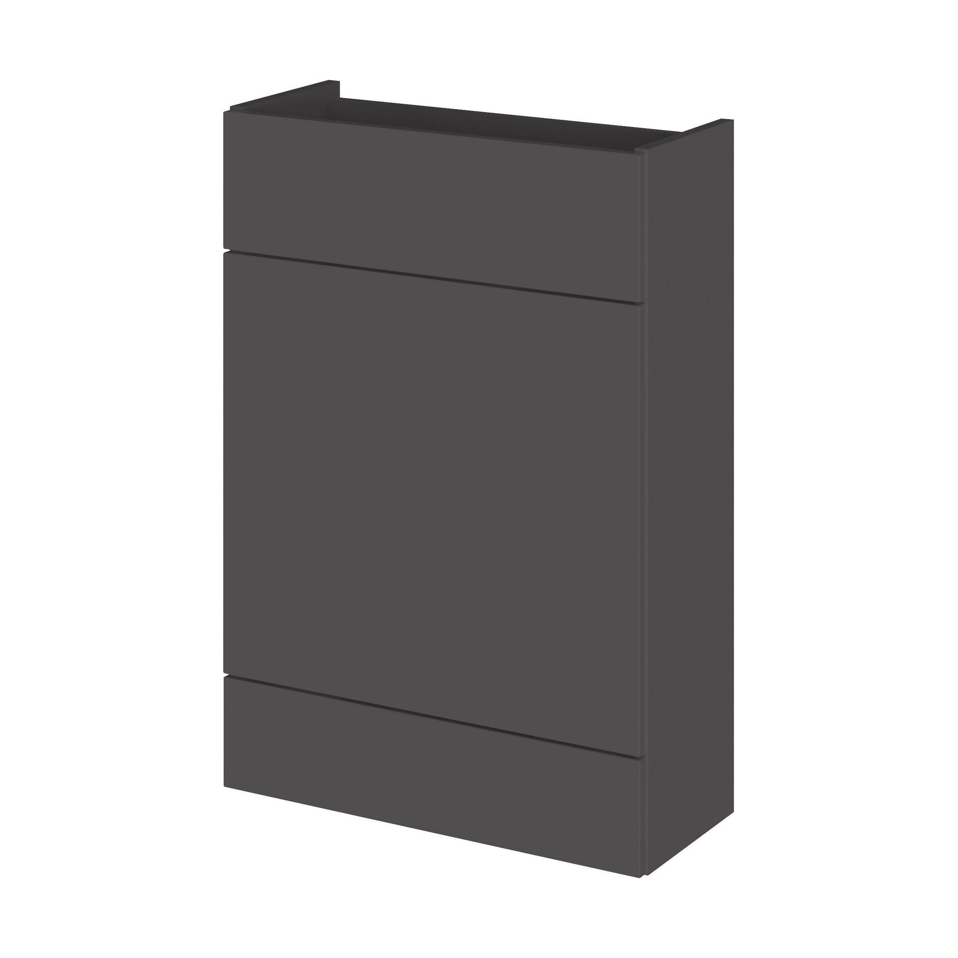 [BFDY947] Alrewas Contemporary 2 Door Right-Hand Floor Standing Combination Unit with Basin, Gloss Grey, 1100mm - Cutout