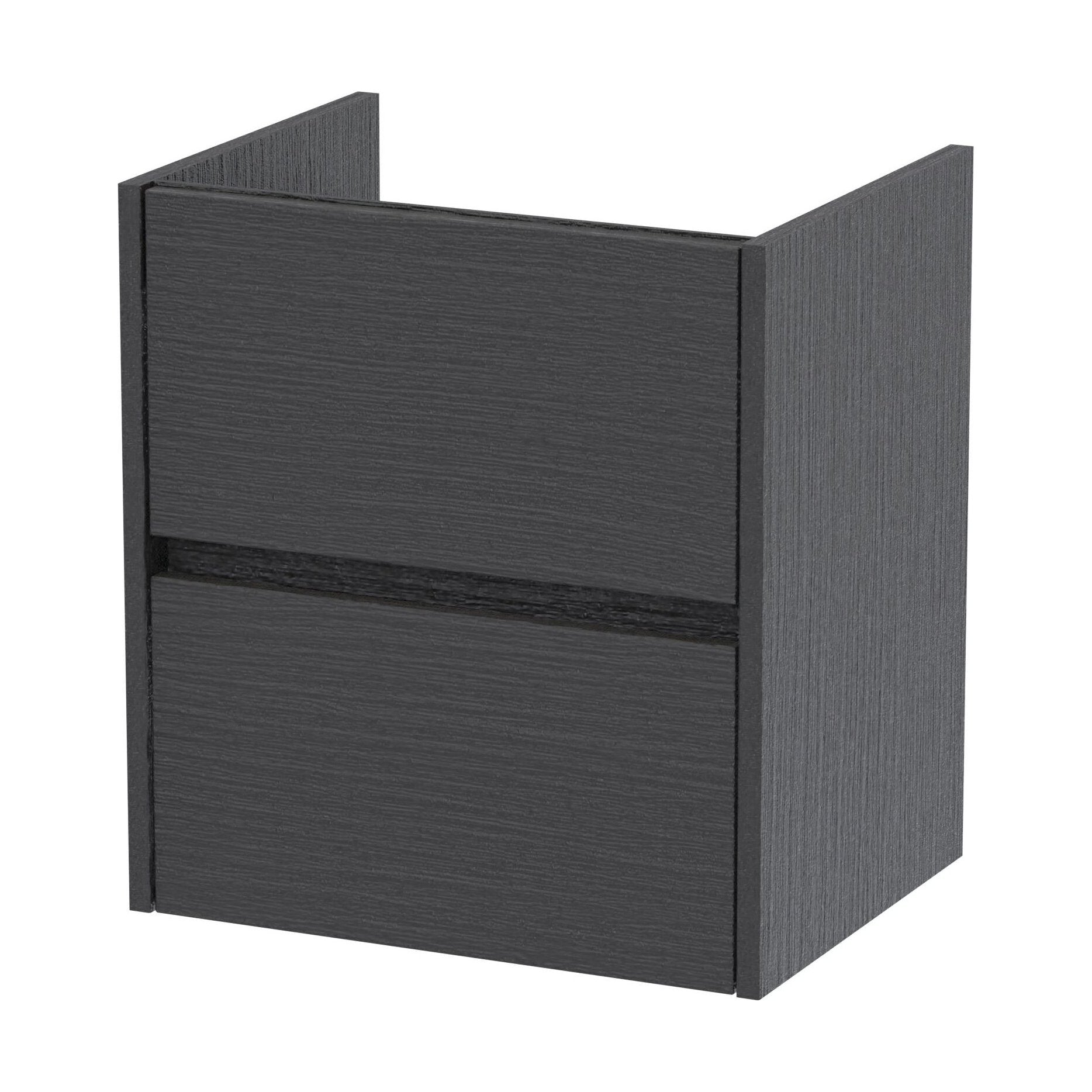 [BFED2222] Chartley Wall Hung Vanity Unit - 500mm, Graphite Grey Woodgrain - Cutout
