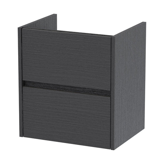 [BFED2222] Chartley Wall Hung Vanity Unit - 500mm, Graphite Grey Woodgrain - Cutout