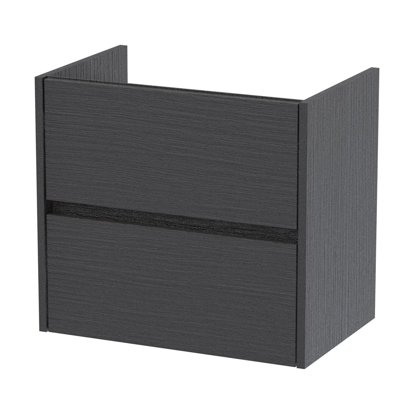 [BFED2224] Chartley Wall Hung Vanity Unit - 600mm, Graphite Grey Woodgrain - Cutout