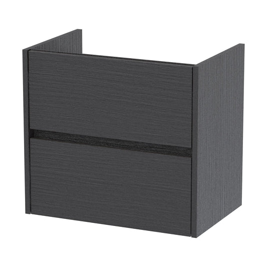 [BFED2224] Chartley Wall Hung Vanity Unit - 600mm, Graphite Grey Woodgrain - Cutout