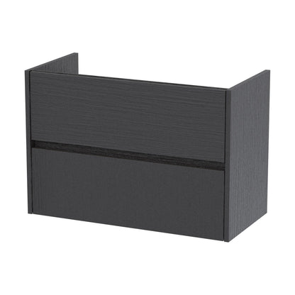 [BFED2226] Chartley Wall Hung Vanity Unit - 800mm, Graphite Grey Woodgrain - Cutout