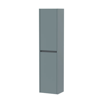 [BFED2362] Square Wall Hung 2 Door Tall Bathroom Unit, 350mm - Matt Coastal Grey - Cutout