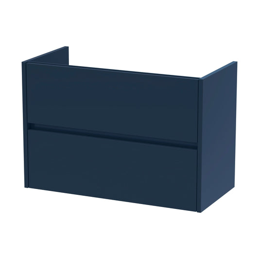 [BFED2926] Chartley Wall Hung Vanity Unit - 800mm, Midnight Blue - Cutout