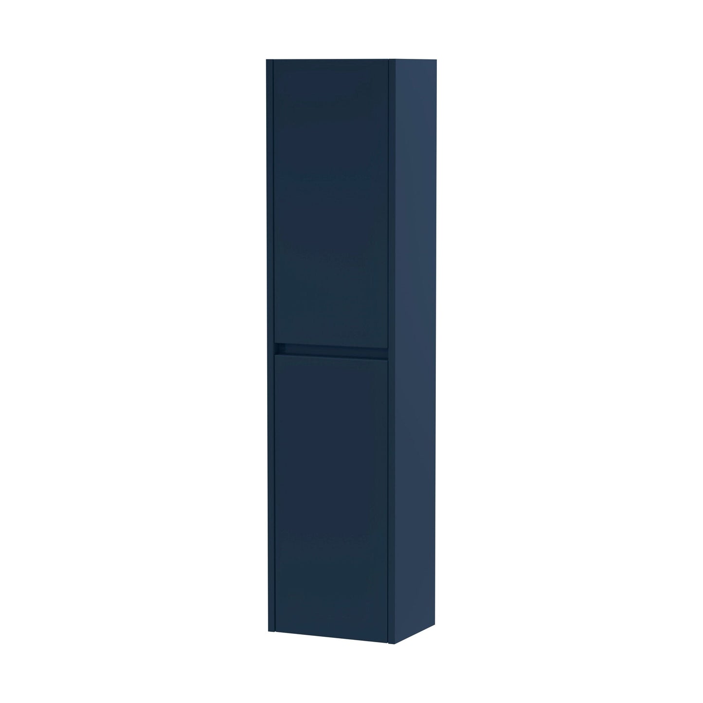 [BFED2962] Square Wall Hung 2 Door Tall Bathroom Unit, 350mm - Midnight Blue - Cutout