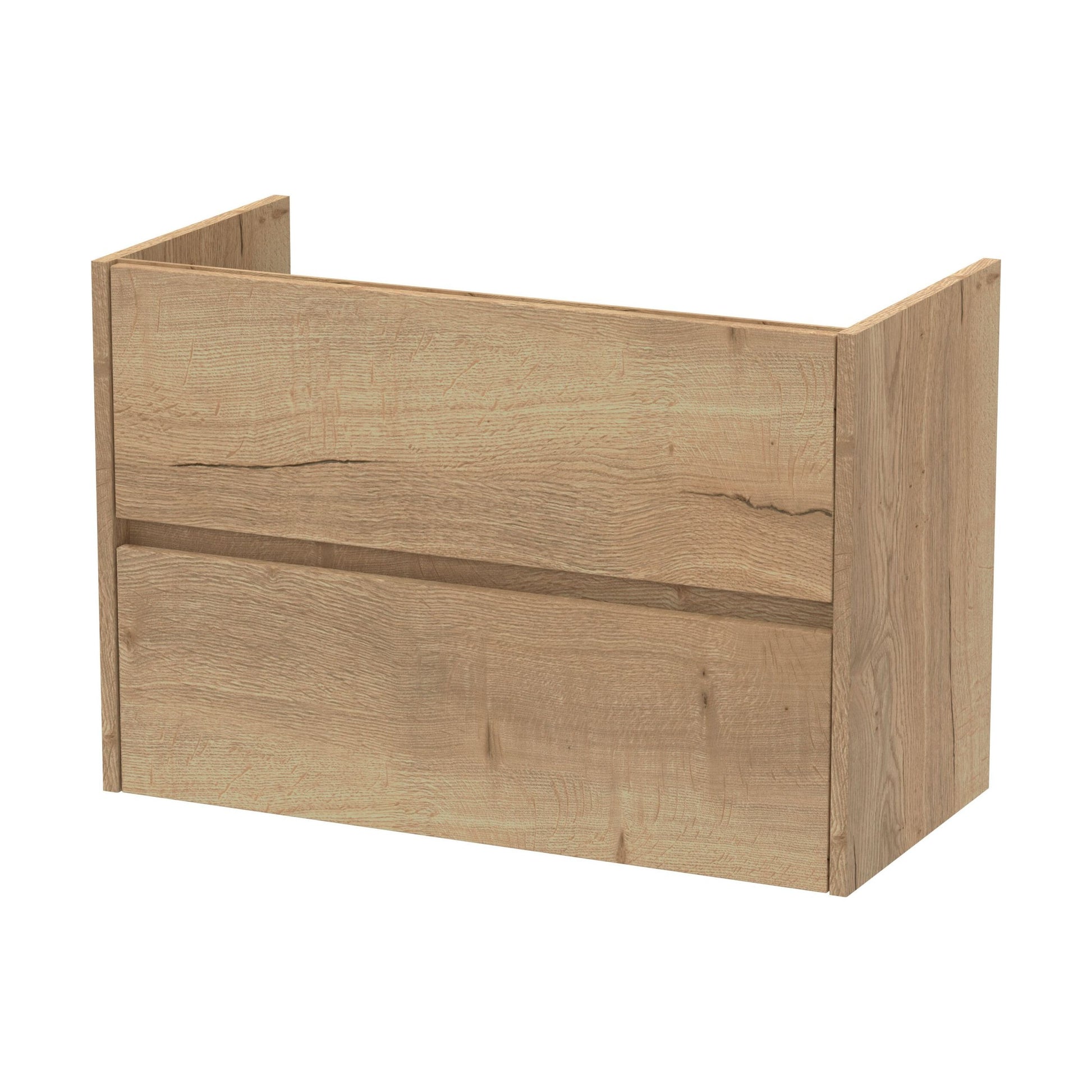 [BFED826] Chartley Wall Hung Vanity Unit - 800mm, Autumn Oak - Cutout