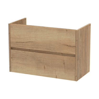 [BFED826] Chartley Wall Hung Vanity Unit - 800mm, Autumn Oak - Cutout