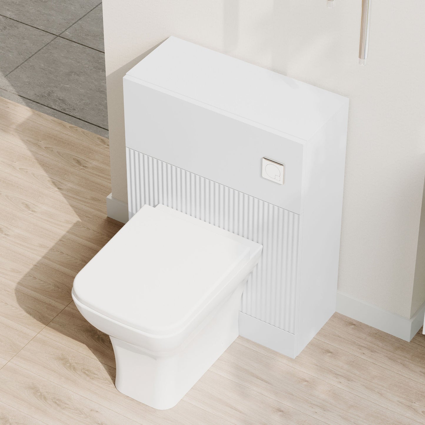 [BFFF141] Balterley Tixall Fluted Front Floor Standing WC Unit, 500mm, Choice of Colour - Lifestyle 2