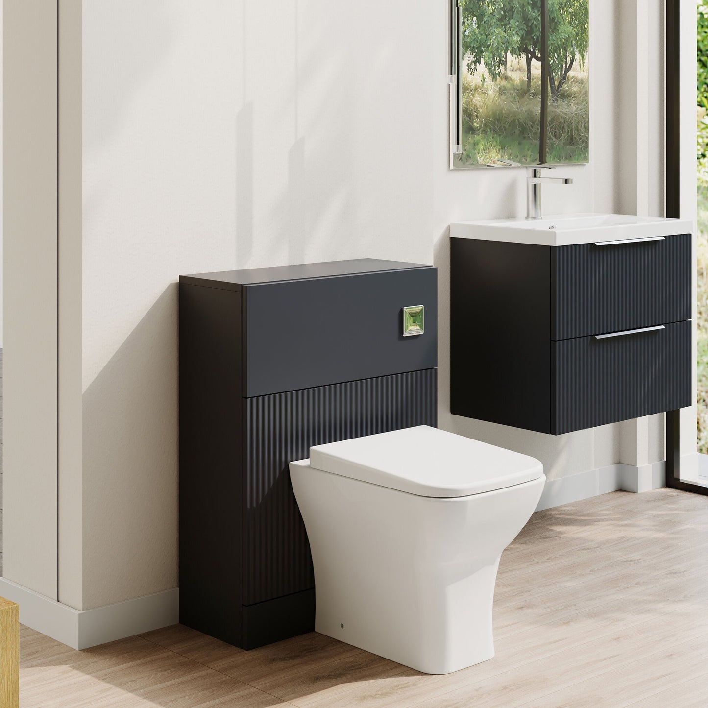 [BFFF1441] Balterley Tixall Fluted Front Floor Standing WC Unit, 500mm, Choice of Colour - Lifestyle 3