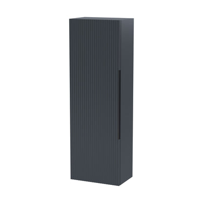 [BFFF1462H225] Tixall Fluted Wall Hung Tall Bathroom Storage Unit, 400mm, Multiple Colours and Handle Options - Cutout