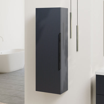[BFFF1462H225] Tixall Fluted Wall Hung Tall Bathroom Storage Unit, 400mm, Multiple Colours and Handle Options - Lifestyle 3