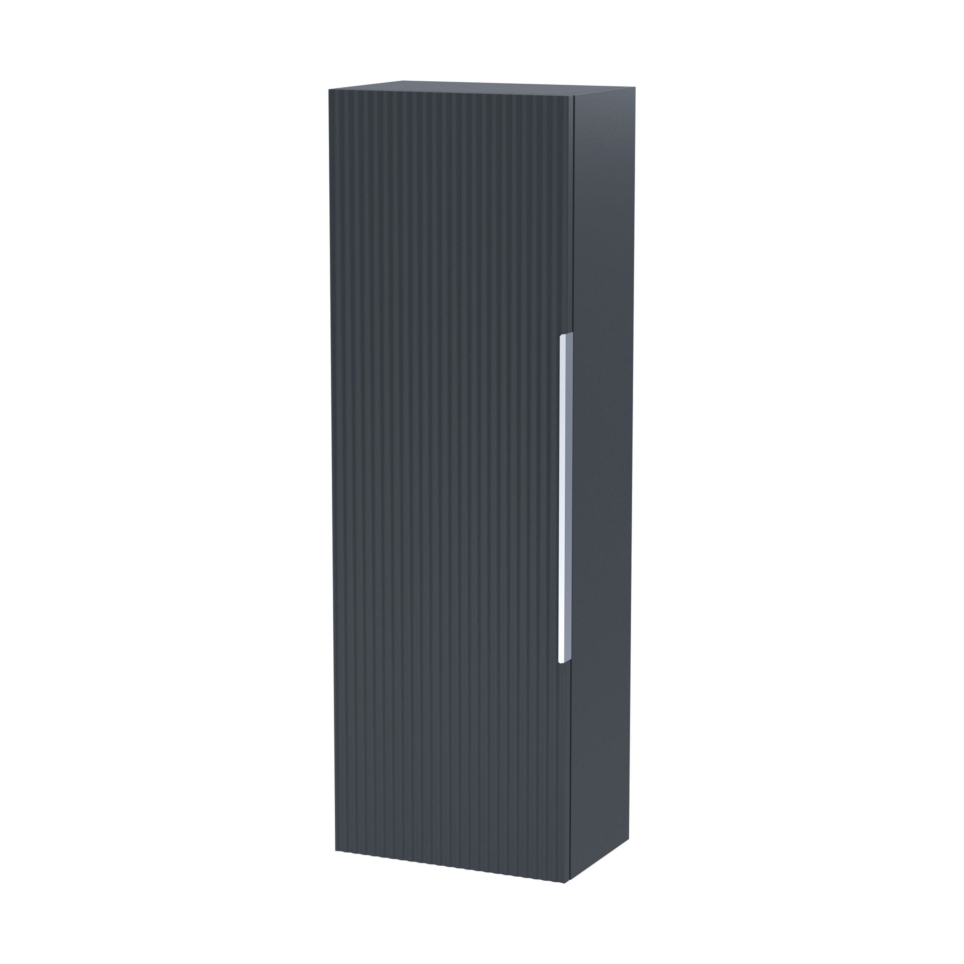 [BFFF1462] Tixall Fluted Wall Hung Tall Bathroom Storage Unit, 400mm, Multiple Colours and Handle Options - Cutout