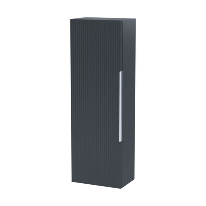 [BFFF1462] Tixall Fluted Wall Hung Tall Bathroom Storage Unit, 400mm, Multiple Colours and Handle Options - Cutout