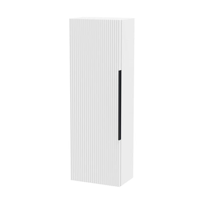 [BFFF162H225] Tixall Fluted Wall Hung Tall Bathroom Storage Unit, 400mm, Multiple Colours and Handle Options - Cutout