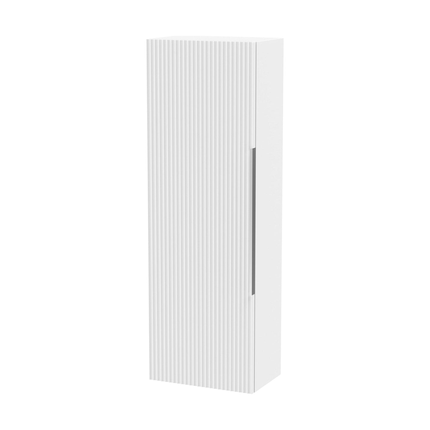 [BFFF162] Tixall Fluted Wall Hung Tall Bathroom Storage Unit, 400mm, Multiple Colours and Handle Options - Cutout