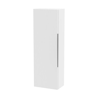 [BFFF162] Tixall Fluted Wall Hung Tall Bathroom Storage Unit, 400mm, Multiple Colours and Handle Options - Cutout