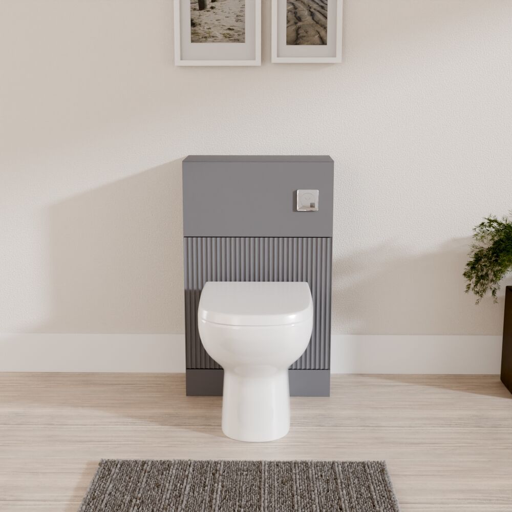 [BFFF241] Balterley Tixall Fluted Front Floor Standing WC Unit, 500mm, Choice of Colour - Lifestyle 1