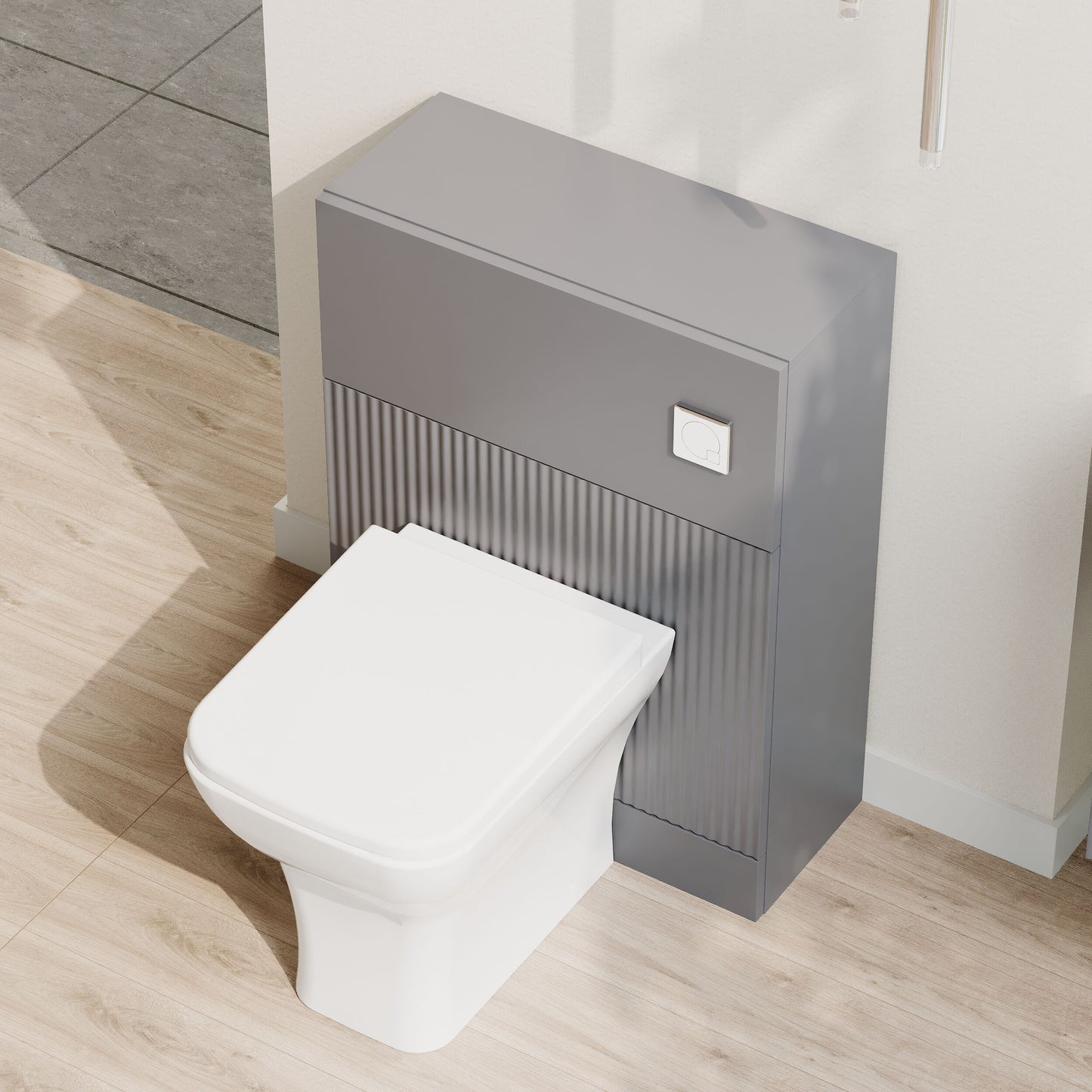 [BFFF241] Balterley Tixall Fluted Front Floor Standing WC Unit, 500mm, Choice of Colour - Lifestyle 2
