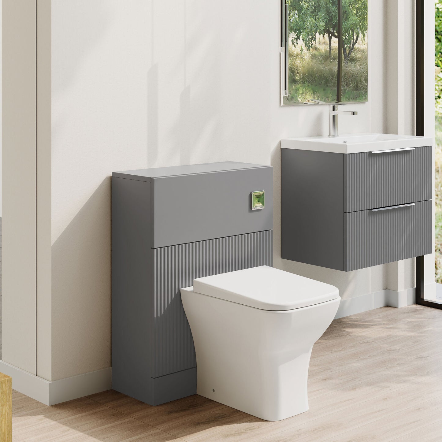 [BFFF241] Balterley Tixall Fluted Front Floor Standing WC Unit, 500mm, Choice of Colour - Lifestyle 3