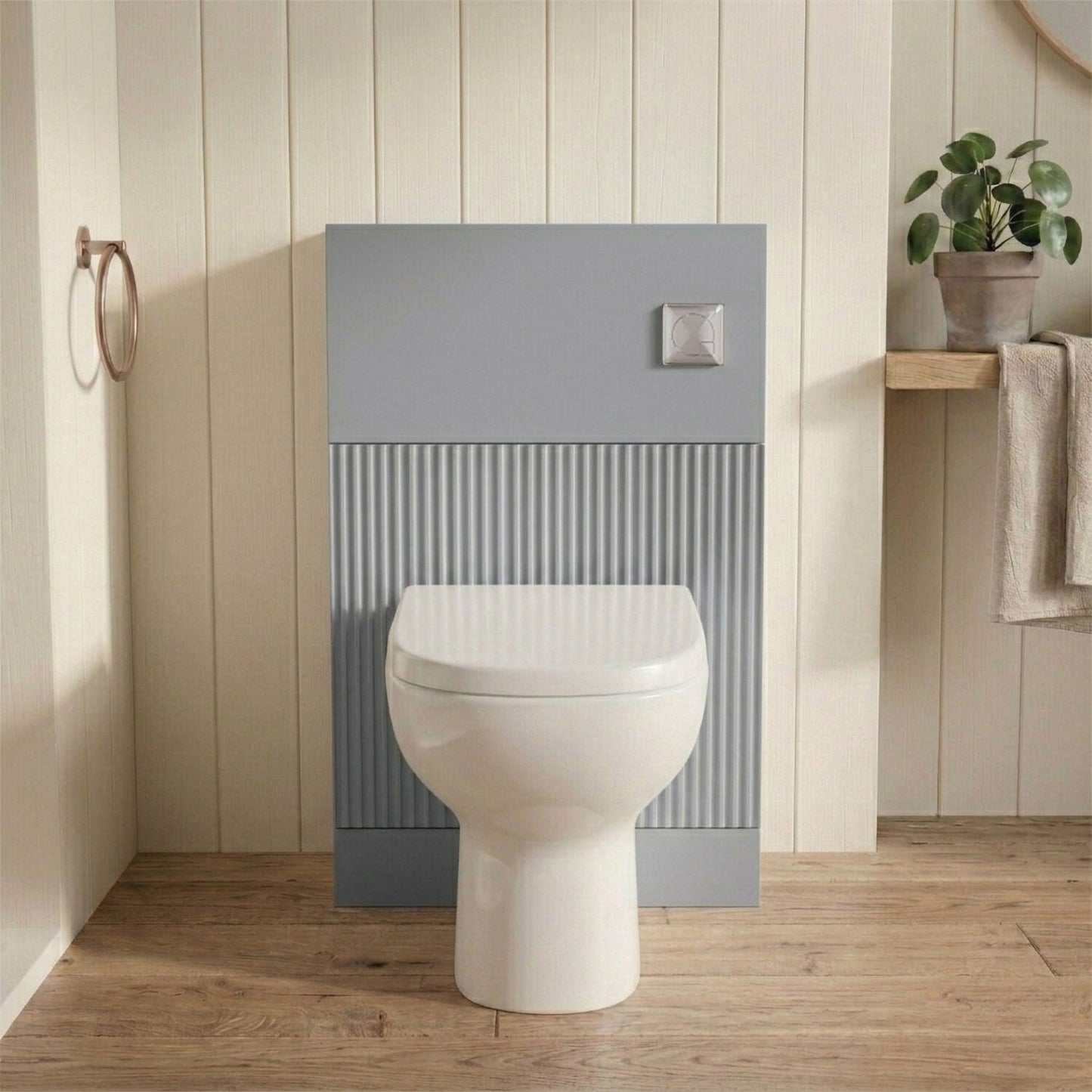 [BFFF241] Balterley Tixall Fluted Front Floor Standing WC Unit, 500mm, Choice of Colour - Silo