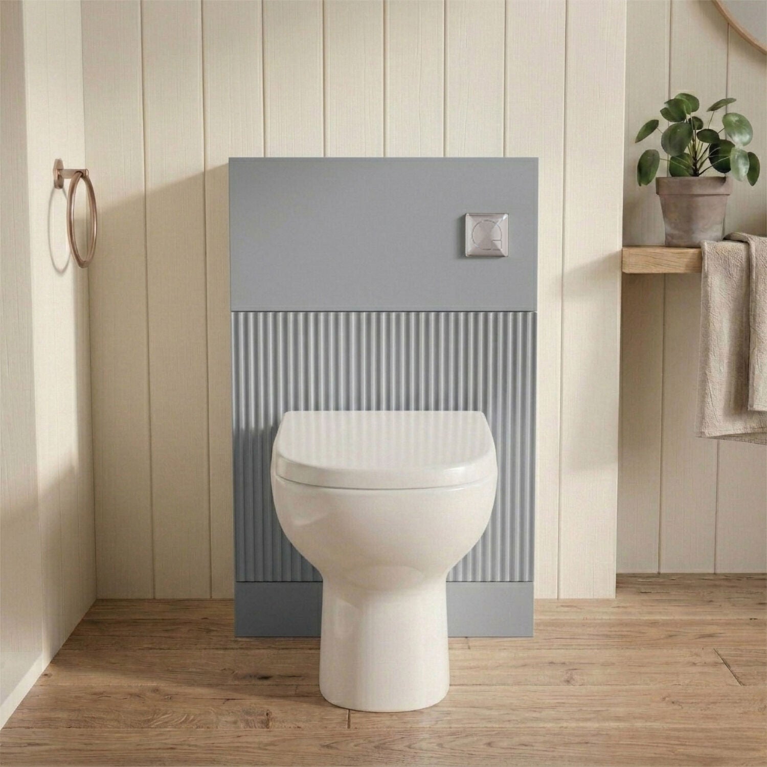 [BFFF241] Balterley Tixall Fluted Front Floor Standing WC Unit, 500mm, Choice of Colour - Silo