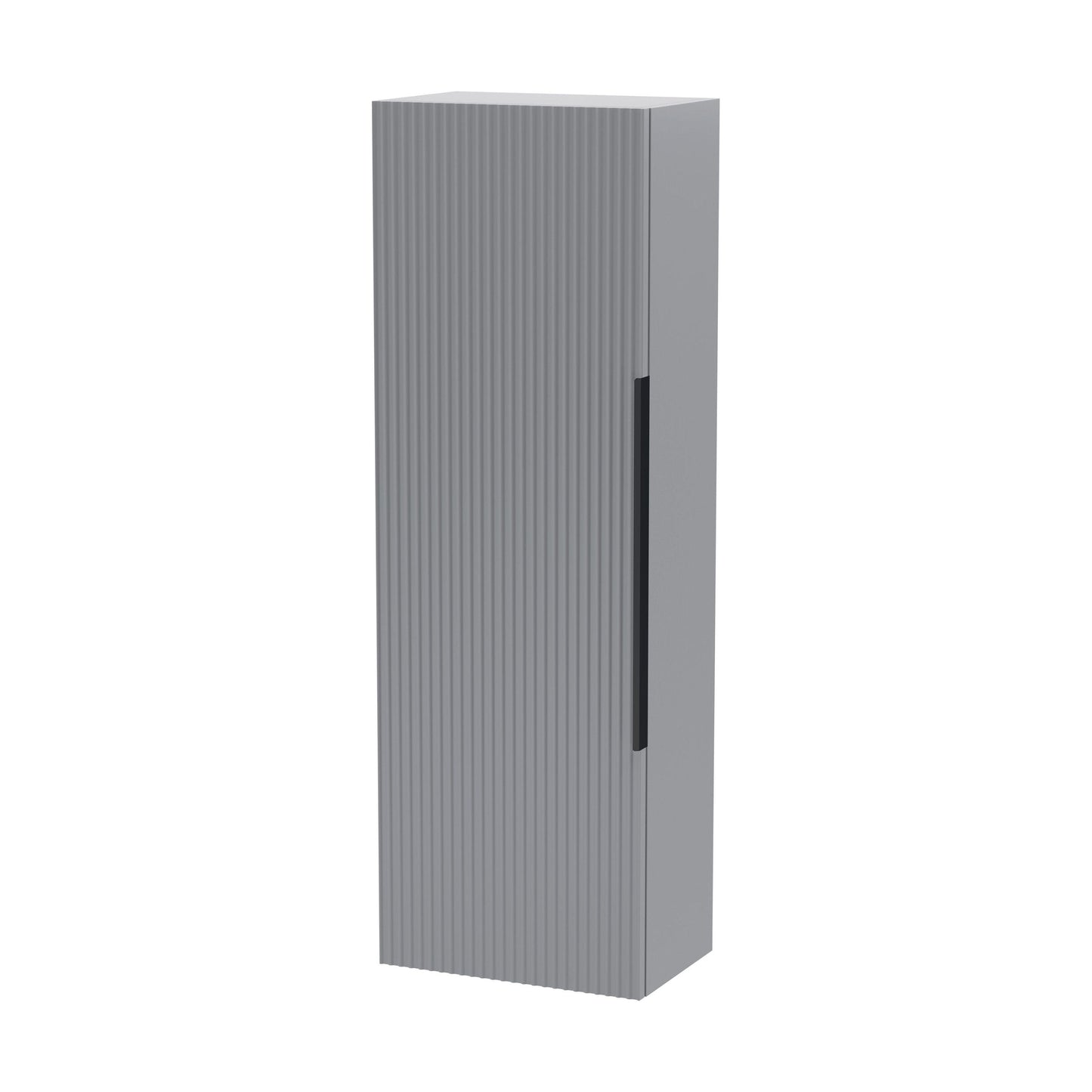 [BFFF262H225] Tixall Fluted Wall Hung Tall Bathroom Storage Unit, 400mm, Multiple Colours and Handle Options - Cutout