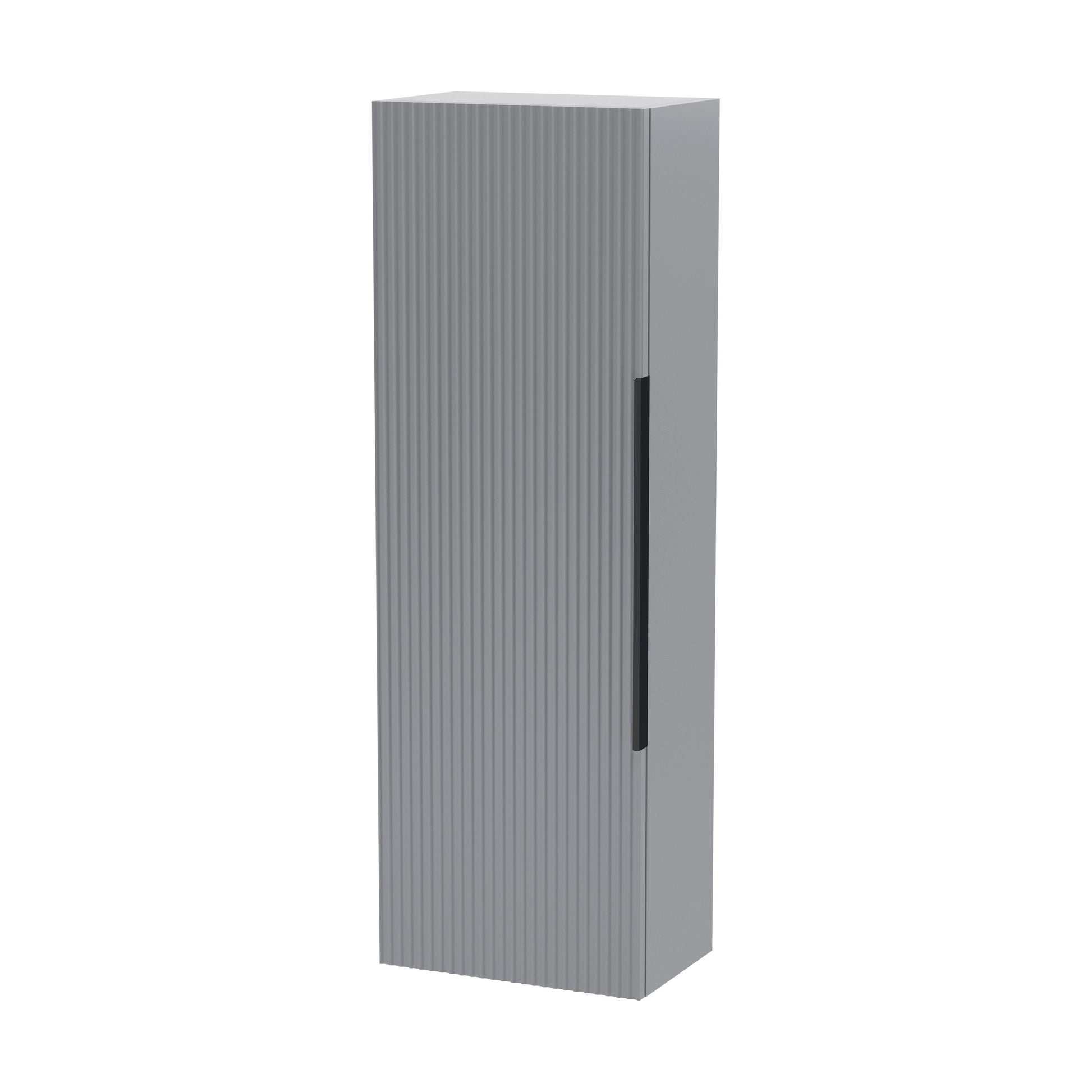 [BFFF262H225] Tixall Fluted Wall Hung Tall Bathroom Storage Unit, 400mm, Multiple Colours and Handle Options - Cutout