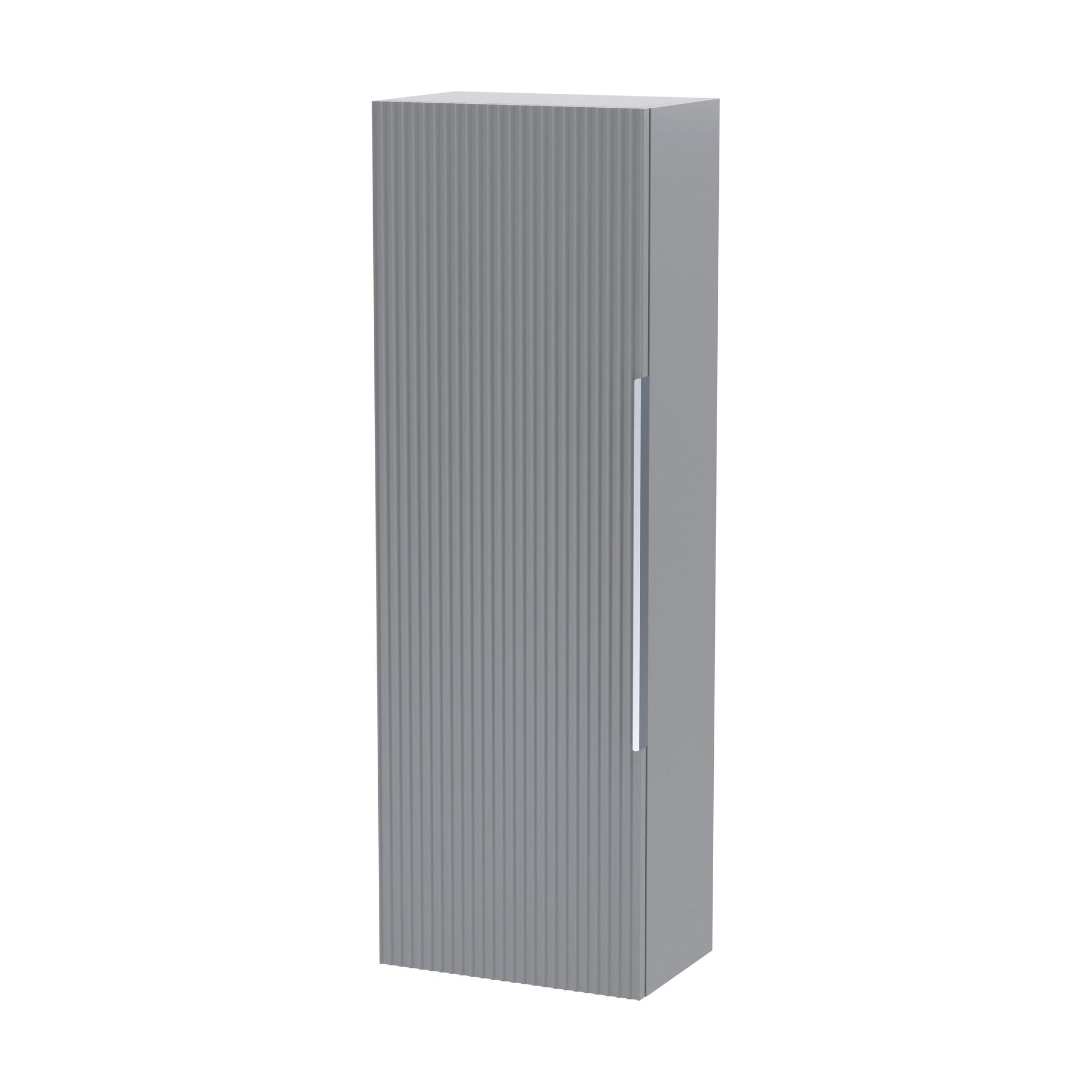 [BFFF262] Tixall Fluted Wall Hung Tall Bathroom Storage Unit, 400mm, Multiple Colours and Handle Options - Cutout